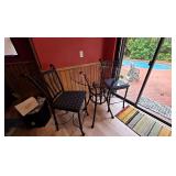 Wrought Iron Glass Bistro