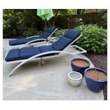 Lounge, chairs, and pottery