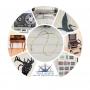 Industrial Workshop, Gold, Stamps, Vintage Tech, Home & Metal Garden Art