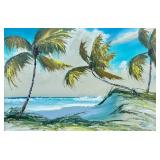 🌴⚡ “The Freddy Swagger” – Ultra-Rare Rio Mar Canvas by Alfred Hair (Signed “Freddy”), 24x36