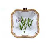 Royal Copenhagen Flora Danica Square Bowl, 10x10x3