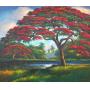 "🔥 “The Royal Poincianas” – Monumental 40" x 47” Highwaymen Masterpiece by James Gibson, 40x47  "