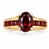 14K GOLD GARNET