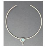 Sterling and Squash Blossom Pendant