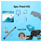 Complete 5pc Pool Care Kit – Retail $244, One Lot