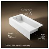 KOHLER Bellwether 60-inch White Soaking Tub