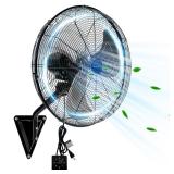 20-inch Industrial Wall Mount Fan Black