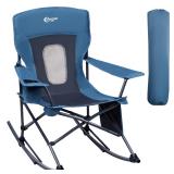Blue Portable Folding Rocking Chair