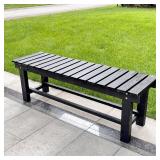 47-inch 2-5 Person Black Fir Wood Outdoor Bench