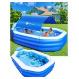 Inflatable Family Pool w Canopy 118x75x22