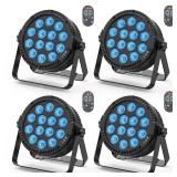 80W RGB LED Par lights, 4-pack – stage, event, party lighting set