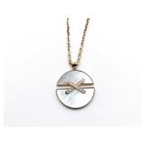 Chaumet Lian Harmony Diamond Mother of Pearl 18K Rose Gold Pendant Necklace