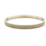 Boucheron Cattle Radiant Diamond 18K Yellow White Gold Bracelet