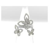 Graff Butterfly Silhouette Diamond 18K White Gold Ring