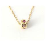 Pomellato Ruby Sapphire 18K Yellow Gold Pendant Necklace