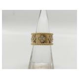 Van Cleef & Arpels Perlee Diamond Clover 18K Yellow Gold Ring