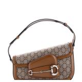 Gucci Horsebit 1955 Asymmetric Bag Brown