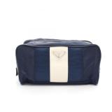 Prada Nylon Saffiano Leather Clutch Bag