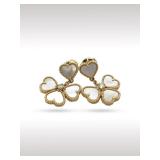 Van Cleef Arpels Sweet Alhambra Heart Mother of Pearl 18K Yellow Gold Earrings