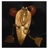 Ancient Gold & Banded Agate Pendant, i mil BC AD