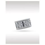 Van Cleef & Arpels Perlee Diamond Clover 18K White Gold Ring