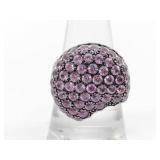 Boucheron Tentation Macaron Pink Sapphire Ruby 18K White Gold Ring