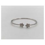 Graff Wildflower Open Pave Diamond 18K White Gold Bracelet