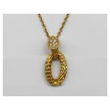 Boucheron Serpent Boheme Diamond 18K Yellow Gold Pendant Necklace
