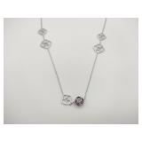 Chopard Imperiale Amethyst 18K White Gold Long Station Necklace