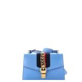 Gucci Sylvie Blue Leather Shoulder Bag