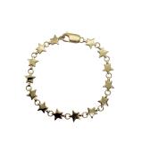 Tiffany & Co. Stars Motif Links Vintage Rare Star 18 Karat Yellow Gold Bracelet
