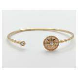 Dior Rose des Vents Pink Opal Diamond 18K Rose Gold Open Cuff Bracelet