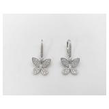 Graff Butterfly Diamond 18K White Gold Earrings