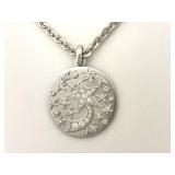 Chanel Comete Star Diamond Pave 18K Gold Medallion Heavy Chain Pendant Necklace