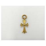 Chrome Hearts Cross 22K Gold Charm Pendant