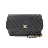 Chanel Black Matelasse Lambskin Shoulder Bag