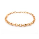 Chrome Hearts Gold Paper Scrolled Cable Link Chain Bracelet