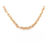 Chrome Hearts Gold Paper Scrolled Cable Link Chain Necklace