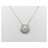 Cartier Amulette Diamond Pave Large 18K White Gold Pendant Necklace