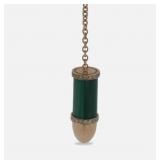 18K Rose Gold & Green Malachite Drop Earring
