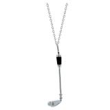 18K Gold Golf Club Pendant Necklace with Diamonds