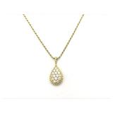Serpent Boheme Diamond 18K Yellow Gold Large Pendant Necklace