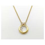 Chopard Happy Diamonds Ribbon 18K Yellow Gold Diamond Pendant Necklace