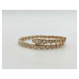 Bvlgari Serpenti Diamond 18K Rose Gold Bangle Bracelet