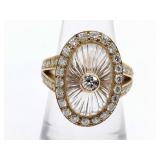 Boucheron Rock Crystal Diamond 18K Yellow Gold Ring
