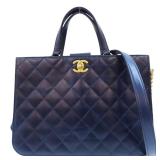 Chanel Blue Matelasse Shoulder Handbag