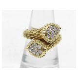 Boucheron Serpent Boheme Toi et Moi Diamond 18K Yellow Gold Ring