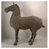 Genuine Antique Han Dynasty Grey Horse Sculpture