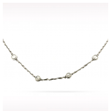 Cartier Love 8 Screw Motif 18K White Gold Station Necklace