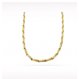 Cartier Vintage Two Tone Marquise Fancy Link 18K Yellow White Gold Necklace